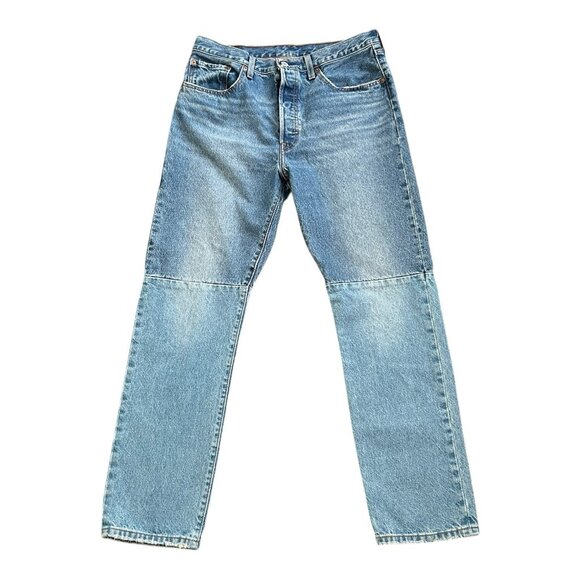 Levi's 501 Jeans 150th Anniversary Distressed Button Fly Denim Two Tone 31x30 - Picture 1 of 8